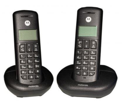 MOTOROLA Telefono fisso Cordless Motorola E202 Duo nero 2 pezzi